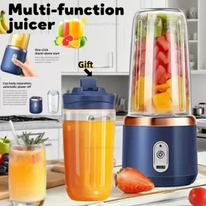 Portable Blender Juicer 400ml Electric Fruit Juicer USB Charging Lemon Orange Fruit Juicing Cup Smoothie Blender Machine 2cups