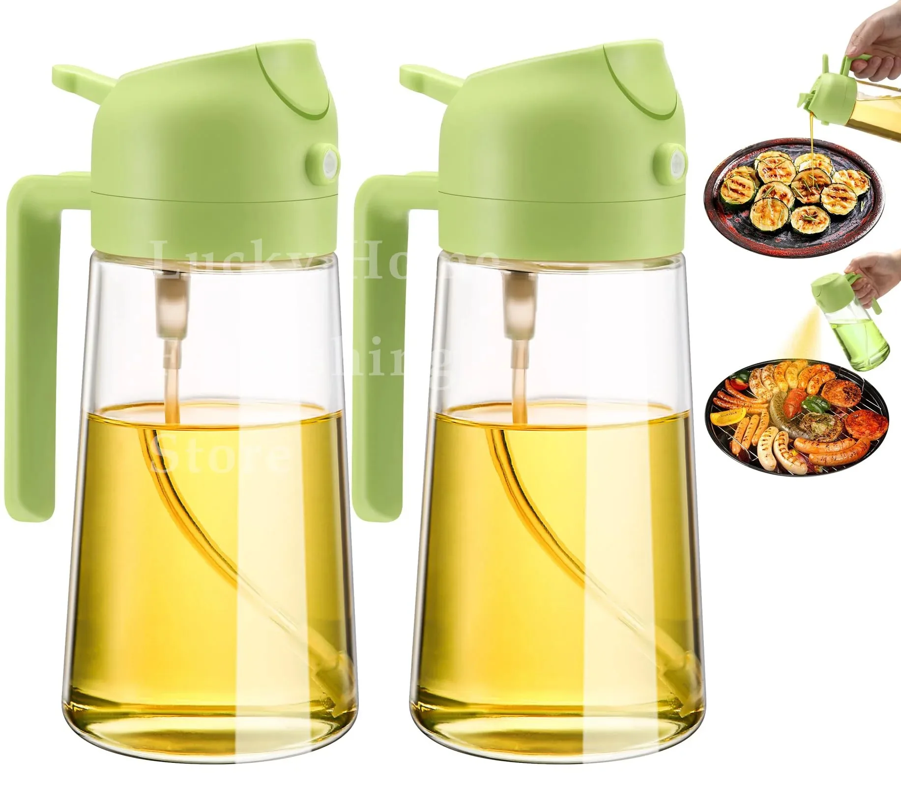 2PCS Green Plastic