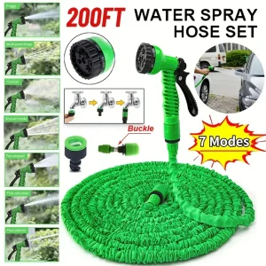 Expandable Garden Hose 25FT-200FT Magic Water Pipe High Pressure Car Wash Tool Household Daily Watering Nozzle Gun