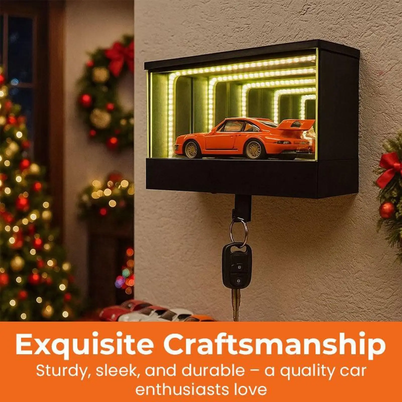 3D Printed Wall Mount Car Key Holder with Garage Hook Funny Infinity Garage Keychain Car Key Storage Rack car Key Organizer