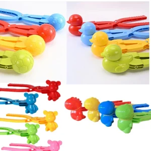 Snowball Maker Clip For Kids Adult Heart Snowflake Duck Shape Clip Tongs for Outdoor Sand Snow Ball Mold Toys Fight Sports Toys