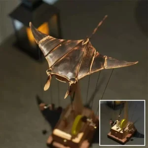 Animal Figurines Handmade Electric Bionic Manta Ray Ornament Swimming Motion Figures Realistic Sculptures for Porch Indoor Shelf